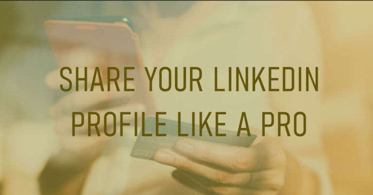 An image to Illustrate: how to share linkedin profile