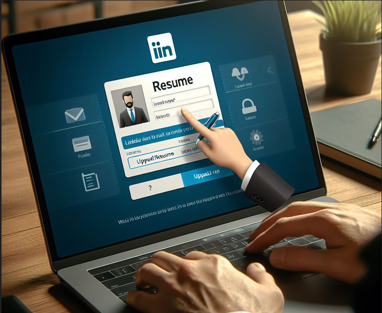 An image to Illustrate: how to upload resume on linkedin