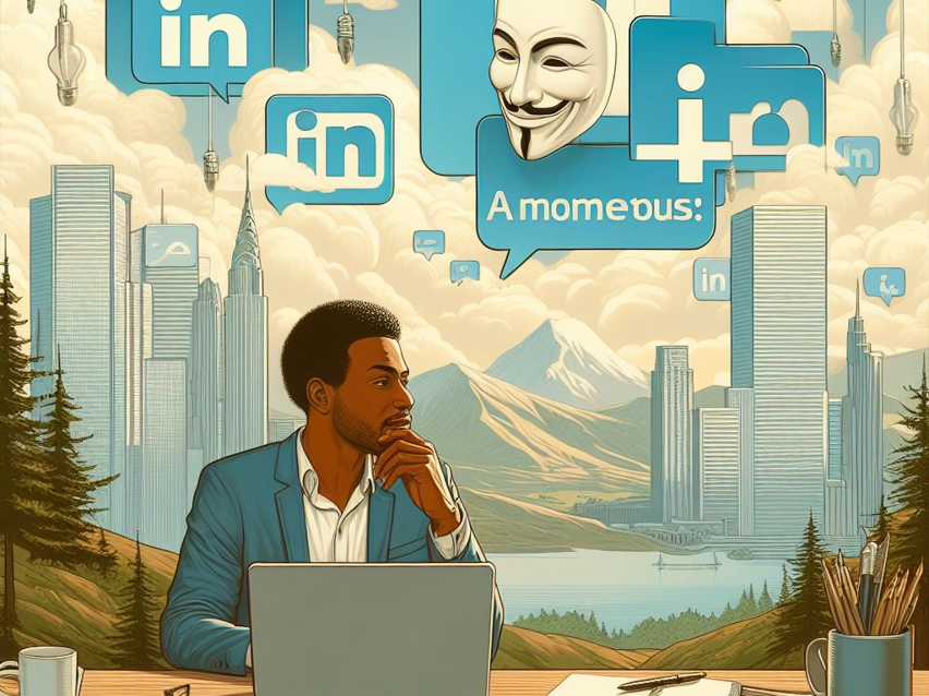 An image of a young man in office wondering whether can LinkedIn premium see anonymous