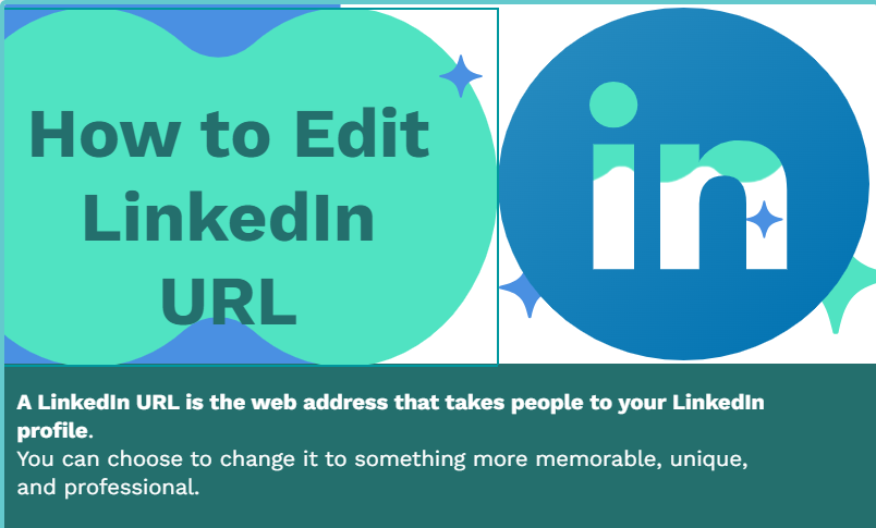 An image illustrating how to edit LinkedIn URL