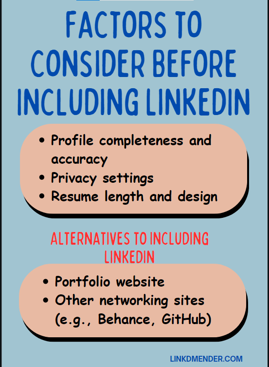 An image of Factors to Consider Before Including LinkedIn