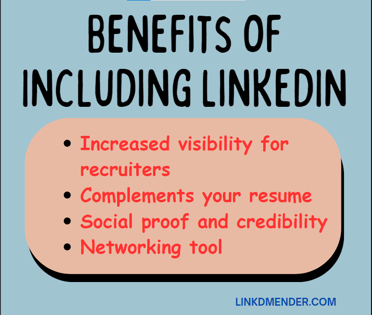 An image of Benefits of Including LinkedIn on Your Resume