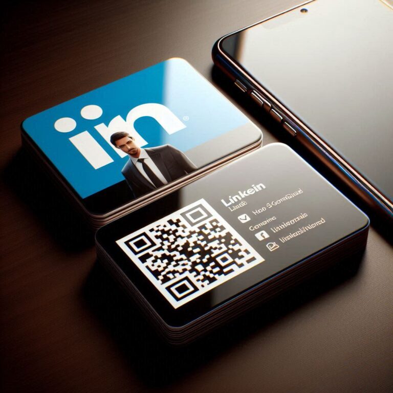 An image illustrating how to put LinkedIn on business card